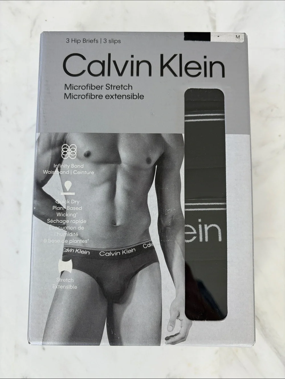 Calvin Klein Black Microfiber Stretch Hip Briefs (3 Pack)